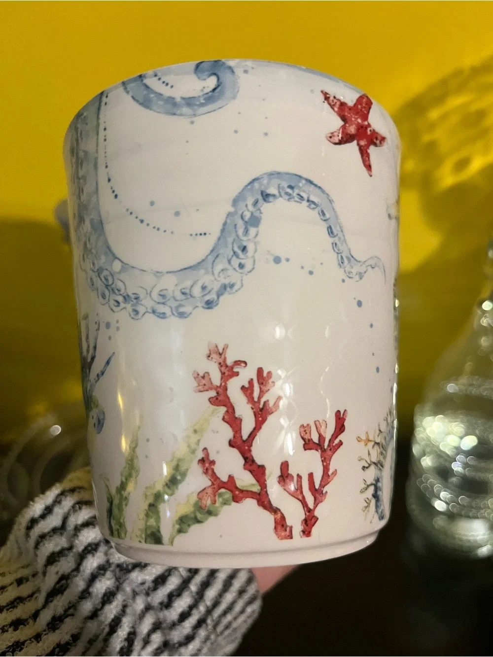 Pier 1 Ironstone Sea Life oversized mug